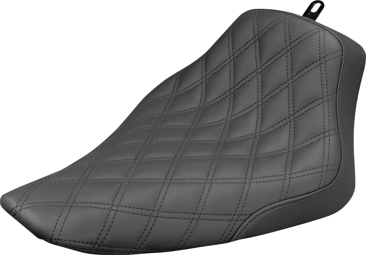 Asiento individual SADDLEMEN Renegade - Costuras enrejadas - Negro - FLS 812-26-002LS
