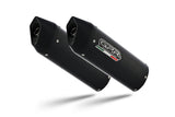 Honda Varadero 1000 1999-2011 Exhaust GPR Double Slip-on Furore Nero