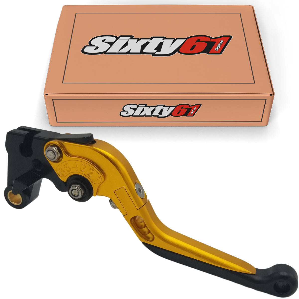 Kawasaki Gold Brake & Clutch Levers, Adjustable Sliding Folding