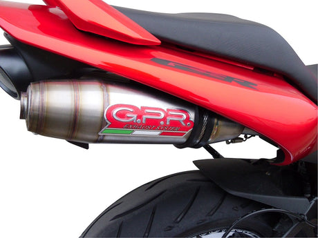 Suzuki Gsr 600 2006-2011  Exhaust GPR Double Slip-on Deeptone Inox