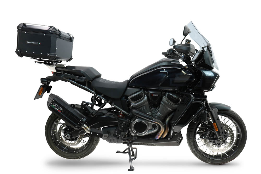 Harley Davidson Pan America 1250 2020-2024 GPR Tech 55L Aluminum Top Case, Black with Mounting Plate - photo 1