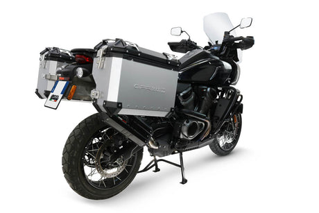 Harley Davidson Pan America 1250 2020-2024 GPR Tech 38+32L Aluminum Side Cases, Silver with Pannier Holders - photo 2