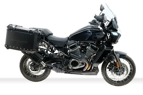 Harley Davidson Pan America 1250 2020-2024 GPR Tech 38+32L Aluminum Side Cases, Black with Pannier Holders - photo 1