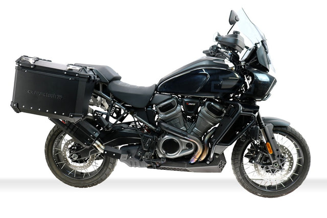 Harley Davidson Pan America 1250 2020-2024 GPR Tech 38+32L Aluminum Side Cases, Black with Pannier Holders - photo 1
