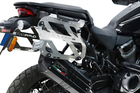 Harley Davidson Pan America 1250 2020-2024 GPR Tech 38+32L Aluminum Side Cases, Silver with Pannier Holders - photo 4