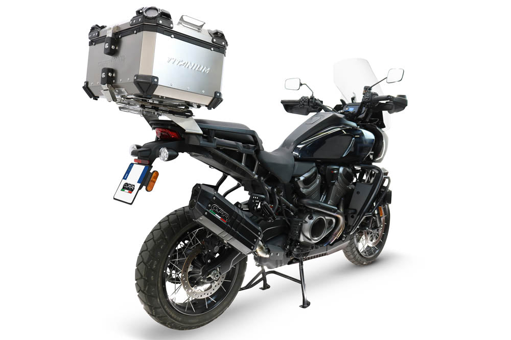 Harley Davidson Pan America 1250 2020-2024 GPR Tech 55L Titanium Top Case, Titanium Natural with Mounting Plate - photo 2