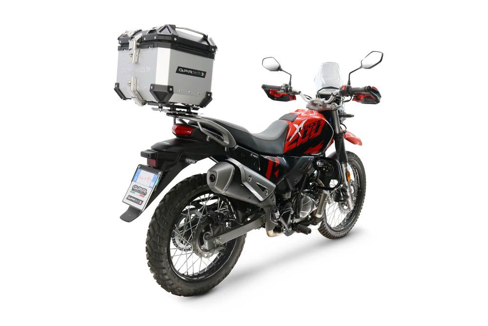 Hero Xpulse 200 4V 2021-2024 GPR Tech 26L Aluminum Top Case, Silver with Mounting Plate - photo 2