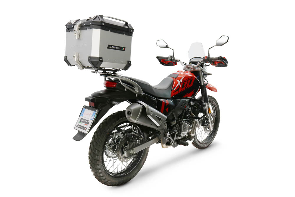 Hero Xpulse 200 4V 2021-2024 GPR Tech 35L Aluminum Top Case, Silver with Mounting Plate - photo 3