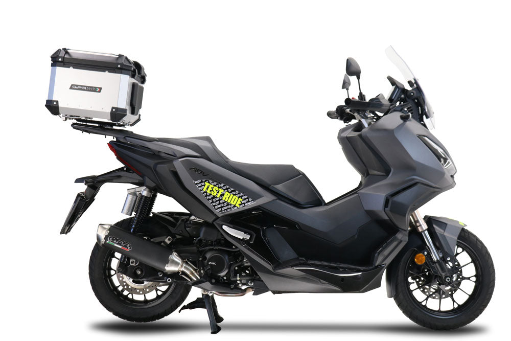 Honda ADV 350 2022-2024 GPR Tech 55L Aluminum Top Case, Silver with Mounting Plate - photo 1