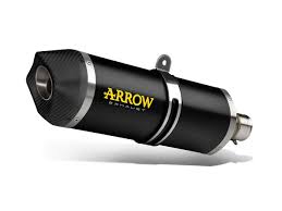 Silenciador de aluminio oscuro homologado Arrow GSR 750 11-16/GSX-S 750 17-25 con tapa de carbono 71776akn
