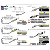 Tubo de enlace de acero inoxidable Arrow Yamaha YZF R1'17 (71672 mi) sin catalizador para silenciadores Arrow
