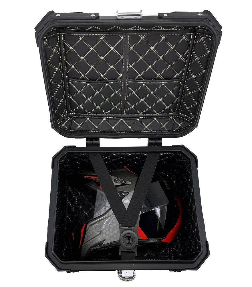 GPR Tech 35L Aluminum Universal Top Case, Black with Mounting Plate - photo 22