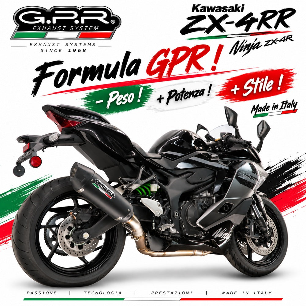 Kawasaki Zx-4RR 2024-2026 Exhaust GPR Slip-on GP-Revo Black Titanium