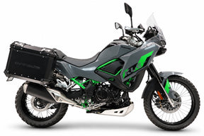 Kawasaki KLE 500 2026-2027 GPR Tech 38+38L Aluminum Side Cases, Silver with Pannier Holders - photo 1