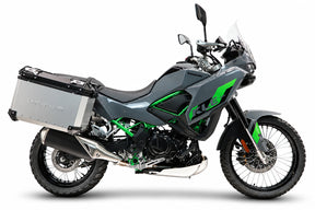 Kawasaki KLE 500 2026-2027 GPR Tech 38+38L Aluminum Side Cases, Black with Pannier Holders - photo 1