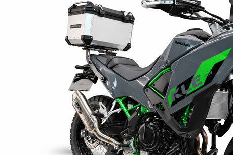 Kawasaki KLE 500 2026-2027 GPR Tech 35L Aluminum Top Case, Silver, with roof rack and mounting plate - photo 3