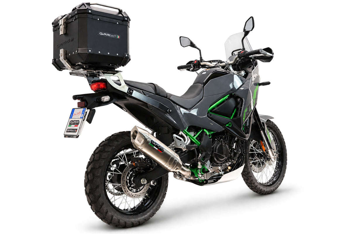 Kawasaki KLE 500 2026-2027 GPR Tech 35L Aluminum Top Case, Black, with roof rack and mounting plate - photo 2