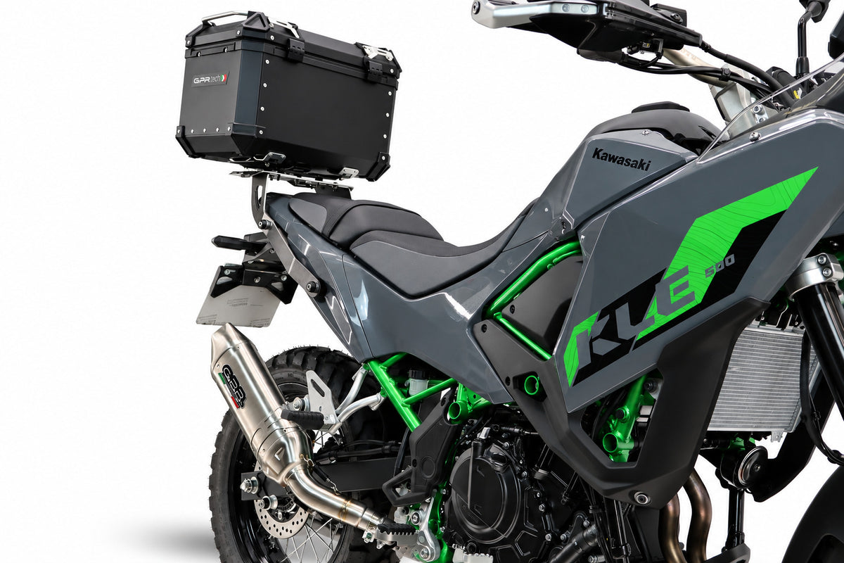 Kawasaki KLE 500 2026-2027 GPR Tech 35L Aluminum Top Case, Black, with roof rack and mounting plate - photo 3