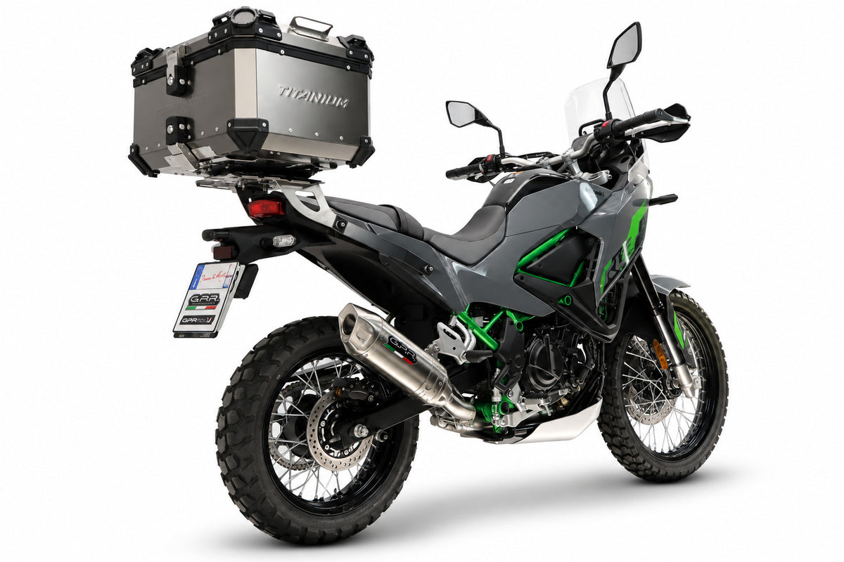 Kawasaki KLE 500 2026-2027 GPR Tech 55L Titanium Top Case, Titanium Natural with Mounting Plate - photo 2