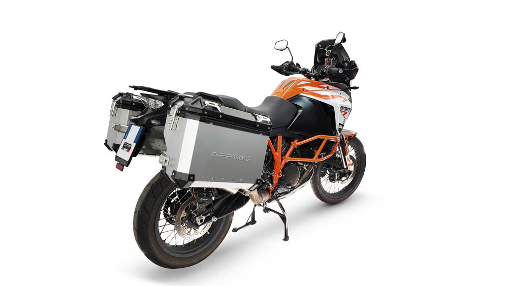 KTM 1090 Adventure 2017-2020 GPR Tech 38+32L Aluminum Side Cases, Silver with Pannier Holders - photo 2