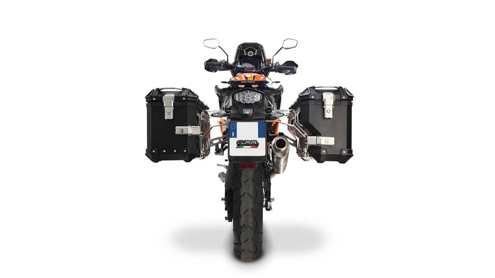 KTM 1190 Adventure 2013-2016 GPR Tech 38+32L Aluminum Side Cases, Black with Pannier Holders - photo 3