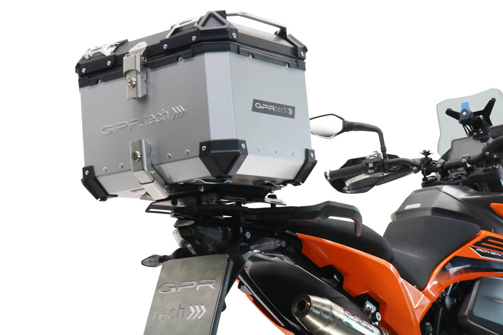 KTM 890 SMT 2023-2024 GPR Tech 45L Aluminum Top Case, Silver with Mounting Plate - photo 2