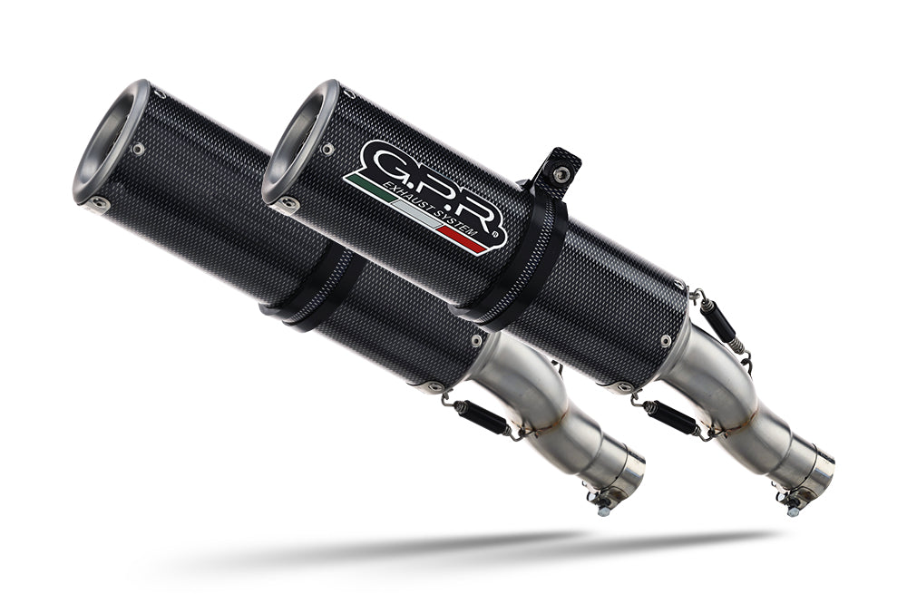 Aprilia Shiver 900 2017-2020 Exhaust GPR Double Slip-on M3 Poppy 