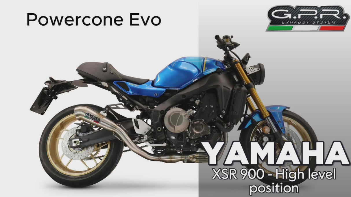 Yamaha XSR 900 2022-2024 Exhaust GPR Full System Powercone Evo