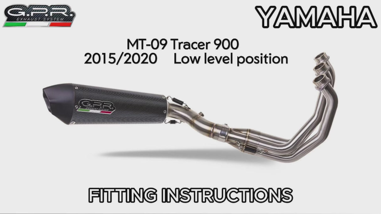 Yamaha Mt-09 Tracer 900 2015-2020 Exhaust GPR Full System M3 Black Titanium