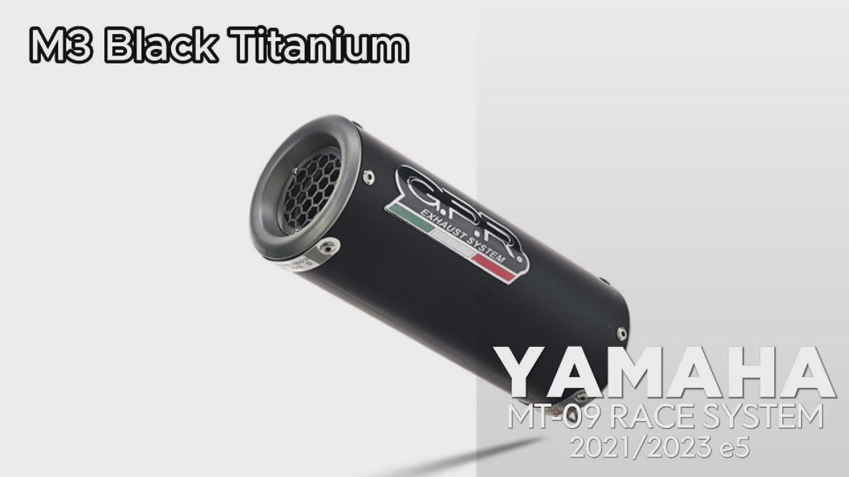 Yamaha FJ09 Tracer 900 9/GT 2021-2024 Exhaust GPR Full System M3 Black Titanium