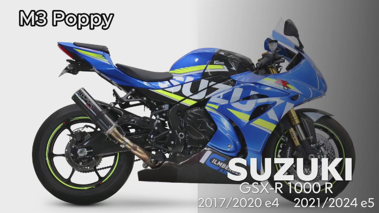 Suzuki GSXR 1000 R 2021-2025 Exhaust GPR Slip-on M3 Poppy