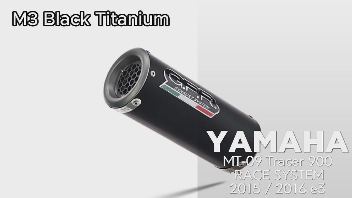 Yamaha MT-09 Tracer 900 2015-2020 Exhaust GPR Full System M3 Black Titanium