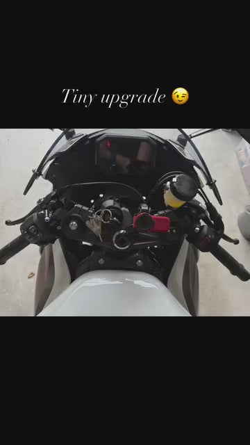 Manetas de freno y embrague Kawasaki, cortas y ajustables, color rojo