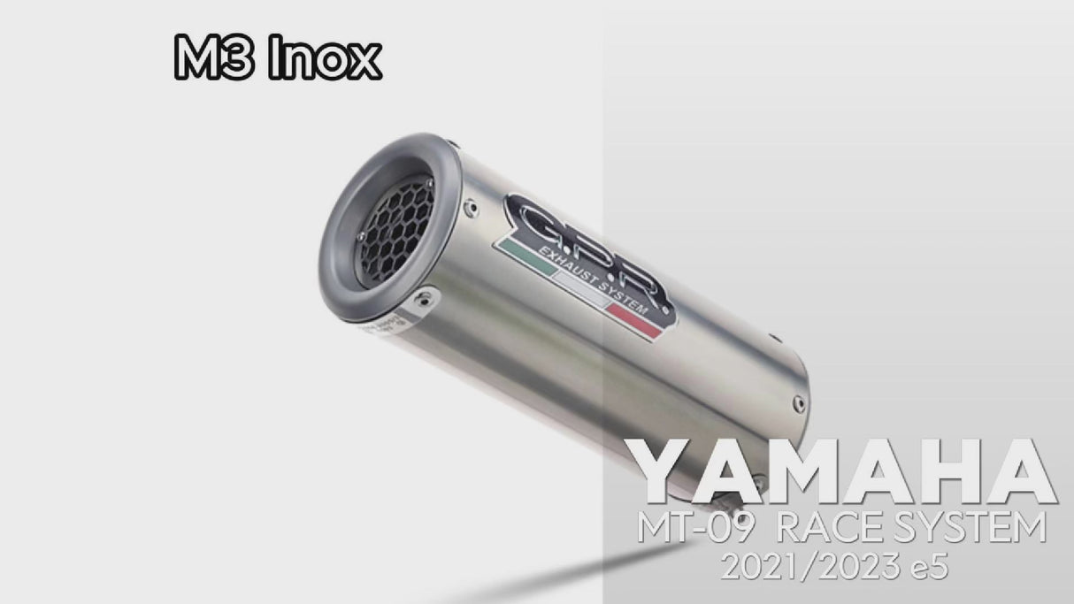 Yamaha FJ09 Tracer 900 9/GT 2021-2024 Exhaust GPR Full System M3 Inox