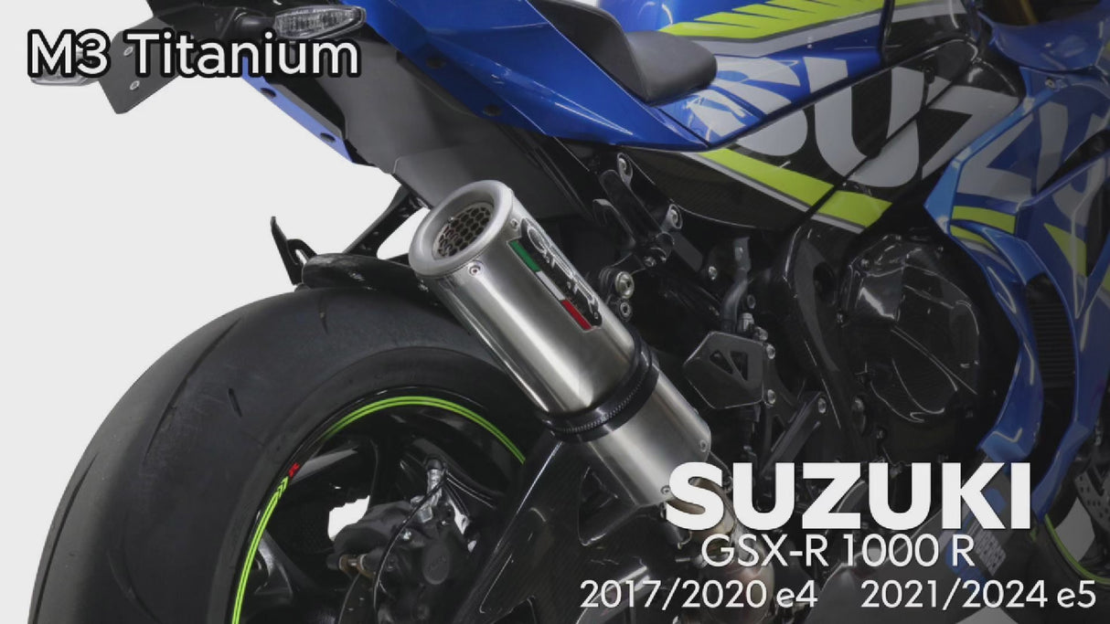 Suzuki GSXR 1000 R 2021-2025 Exhaust GPR Slip-on M3 Titanium Natural
