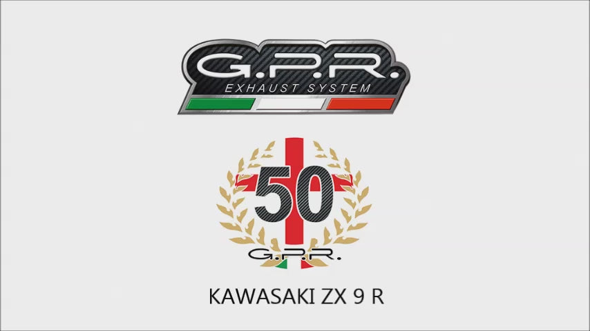 Kawasaki ZX9R 1994-1997 Exhaust GPR Slip-on Furore Poppy