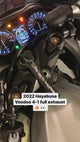 Suzuki Hayabusa 2022-2026 (BRAZO OSCILANTE DE SERIE) Sistema de escape completo 4 en 1, corto y pulido, de Voodoo