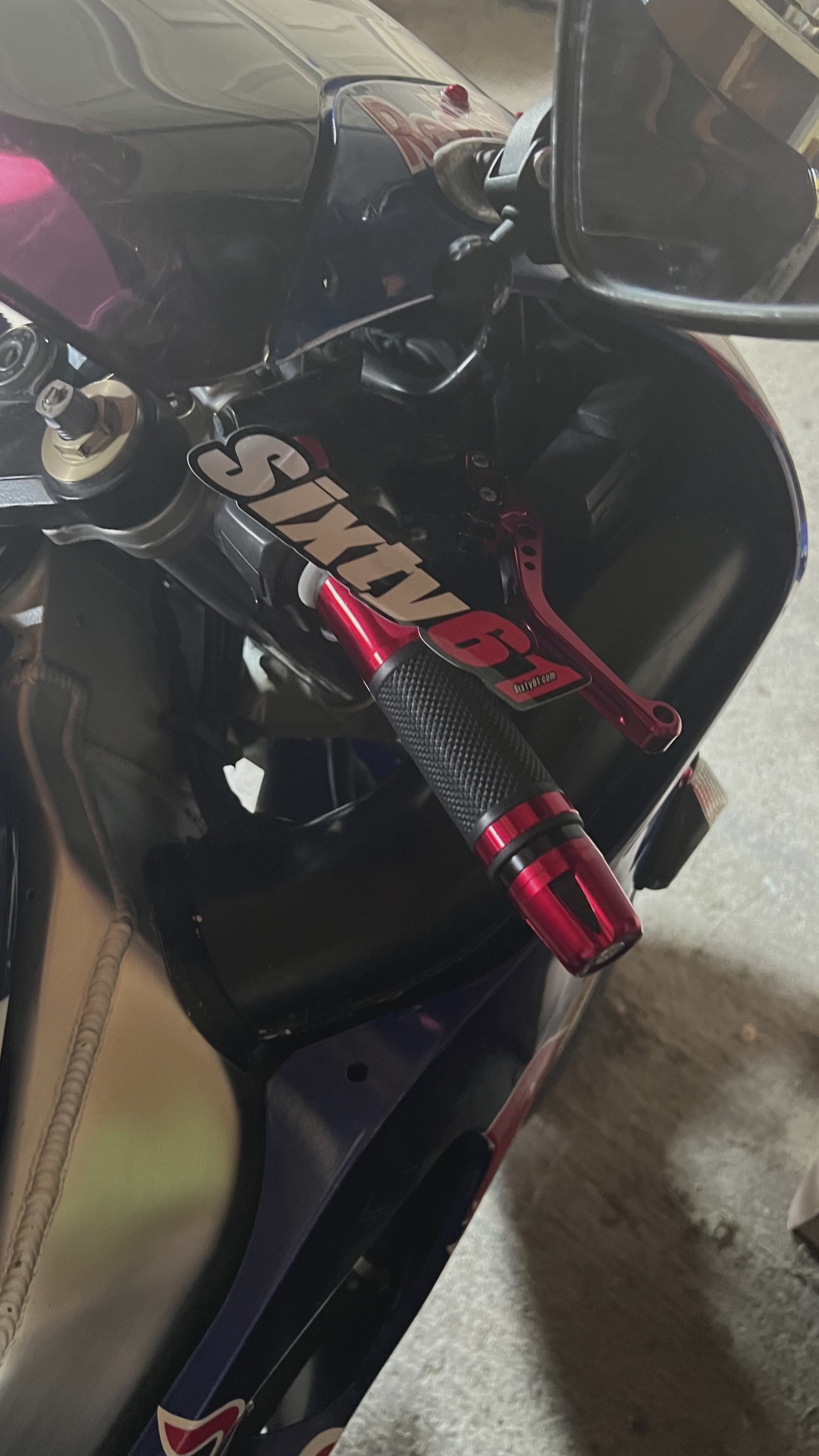 Suzuki Brake & Clutch Levers, Red Shorty Adjustable | Sixty61