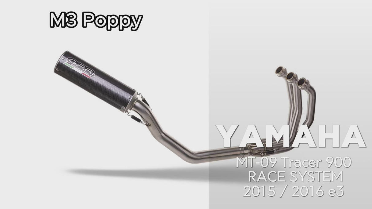 Yamaha MT-09 Tracer 900 2015-2020 Exhaust GPR Full System M3 Poppy