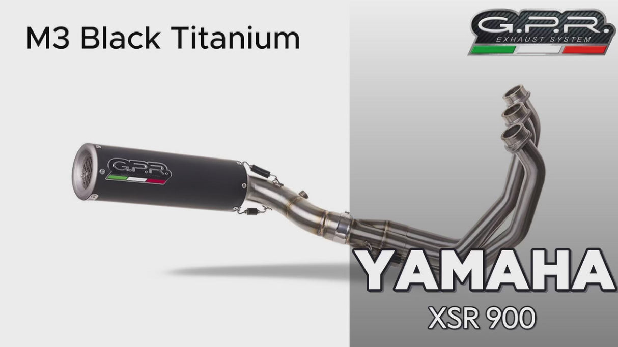 Sistema de escape completo GPR Yamaha XSR 900 2022-2025 M3 negro titanio