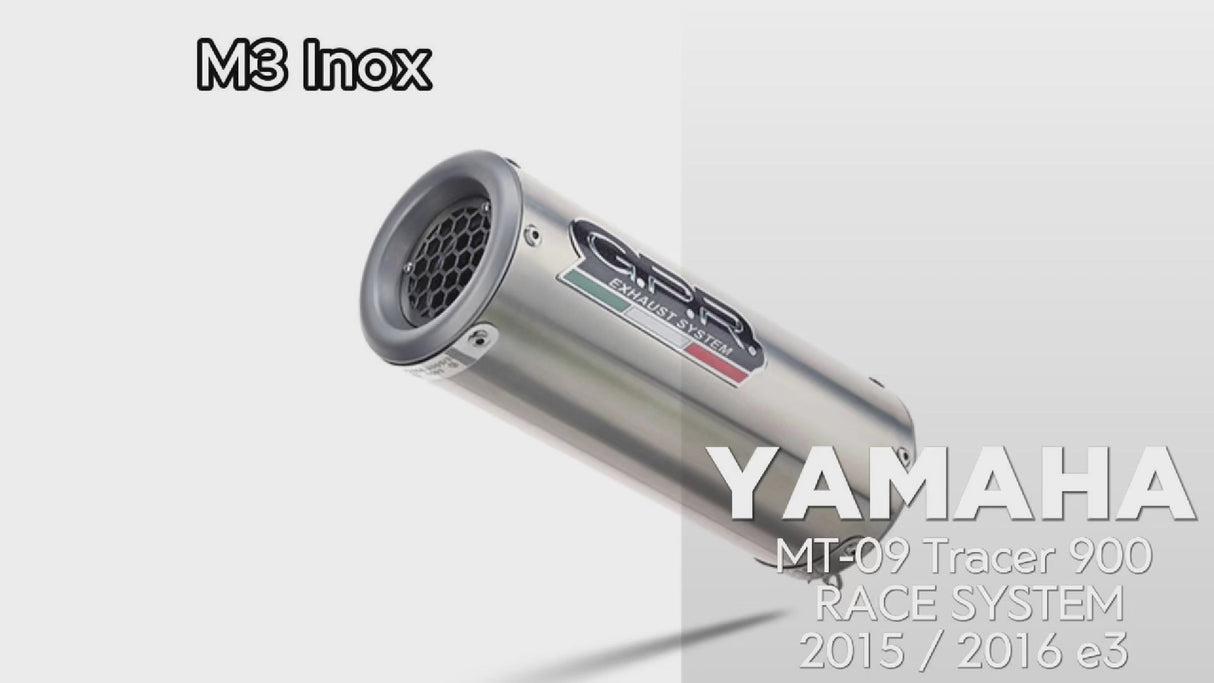 Yamaha MT-09 Tracer 900 2015-2016 Exhaust GPR Full System M3 Inox