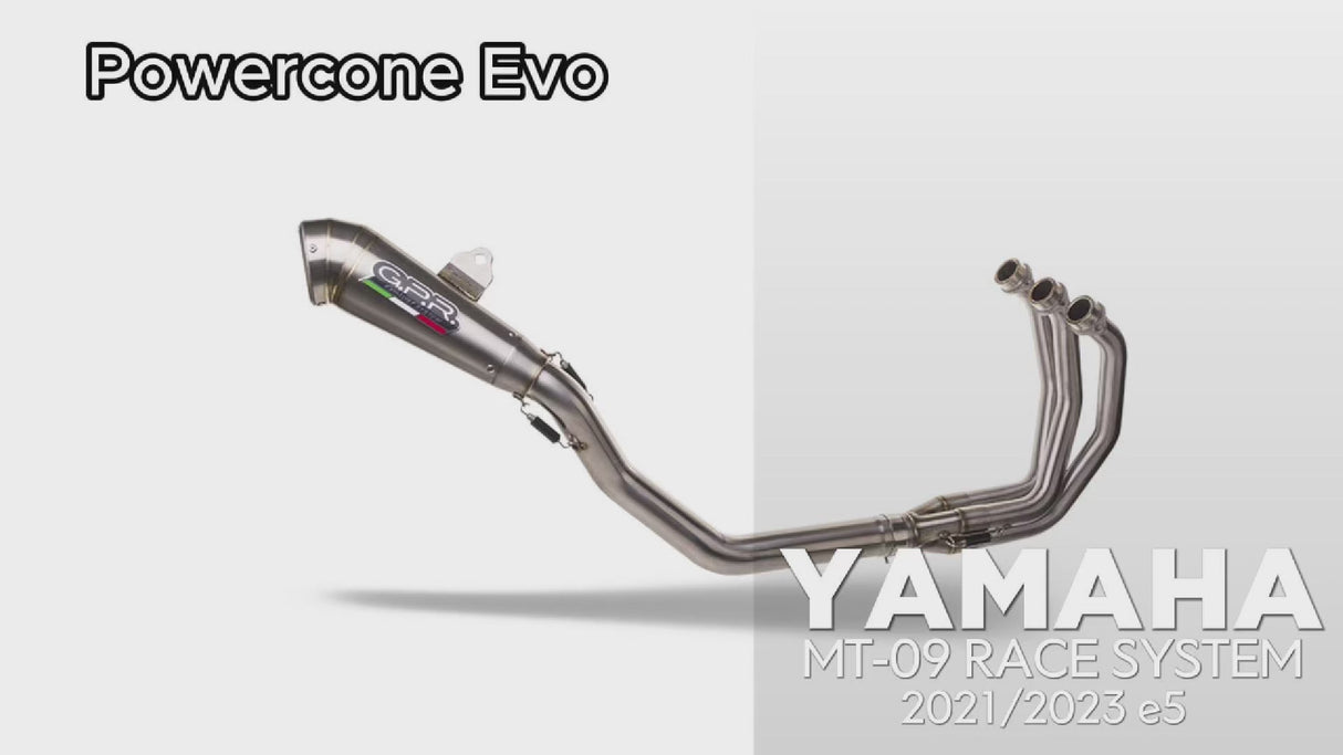 Yamaha FJ09 Tracer 900 9/GT 2021-2024 Exhaust GPR Full System Powercone Evo
