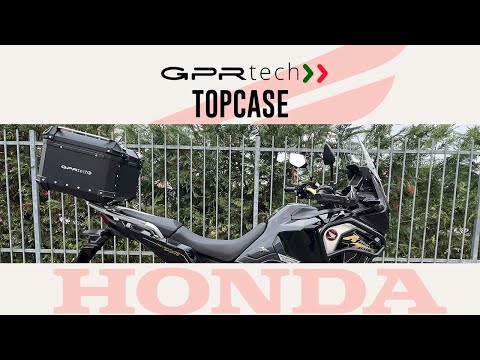 Honda CRF1100L Africa Twin 2024-2026 GPR Tech 55L Aluminum Top Case, Black with Mounting Plate - video 1