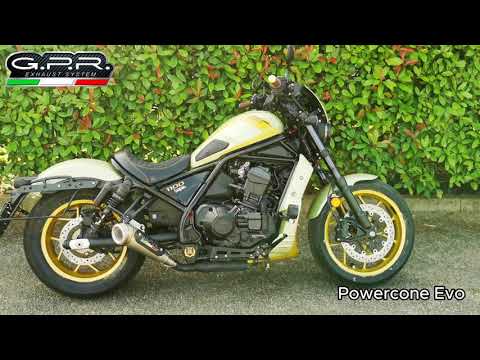 Honda Rebel 1100 2021-2024 Exhaust GPR Slip-on Powercone Evo