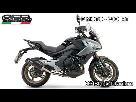 CF Moto 700 Mt 2023-2024 Exhaust GPR Slip-on M3 Black Titanium - video 2