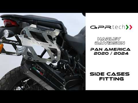 Harley Davidson Pan America 1250 2020-2024 GPR Tech 38+32L Aluminum Side Cases, Silver with Pannier Holders - video 1