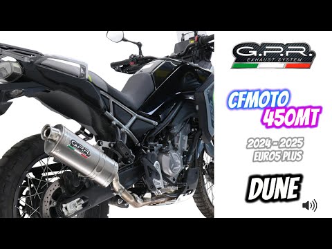 CF Moto 450 MT 2024-2026 Exhaust GPR Slip-on Dune Triovale Titanio - video 2