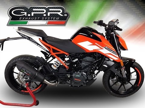 KTM Duke 125 2017-2020 Exhaust GPR Slip-on Furore Nero