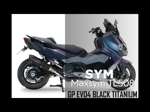 SWM Maxsym TL 508 2021-2024 Exhaust GPR Slip-on Grand Prix Evo Black Titanium - video 1