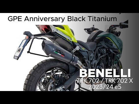 Benelli TRK 702 X 2023-2024 Exhaust GPR Slip-on Grand Prix Evo Black Titanium - video 1